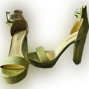 Guess gold women’s high heels